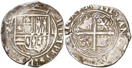 s/d. Felipe II. México. 2 reales. (Cal. 499).6, 67 g. 6,67 g. MBC.