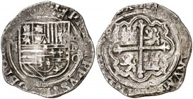 s/d. Felipe II. México. 2 reales. (Cal. 503). 6,48 g. MBC-.