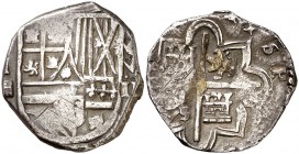 (...)95. Felipe II. Segovia. I. 2 reales. (Cal. 522). 6,66 g. MBC-.