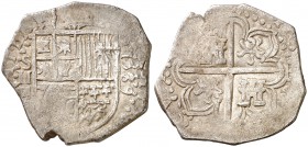 1589. Felipe II. Sevilla. 2 reales. (Cal. 540). 6,73 g. MBC.