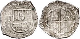 1603. Felipe III. Toledo. C. 2 reales. (Cal. tipo 128, falta fecha). 6,46 g. MBC.