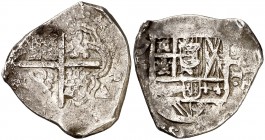 Felipe III o IV. ¿Sevilla?. 2 reales. 6,23 g. Sin ningún dato visible. BC+.