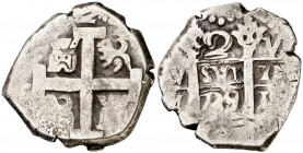 1739. Felipe V. Lima. V. 2 reales. (Cal. 1228). 6,85 g. Escasa. MBC-.