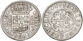 1730. Felipe V. Madrid. JJ. 2 reales. (Cal. 1253). 5,59 g. MBC.