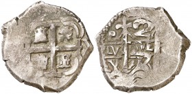 1717. Felipe V. Potosí. Y. 2 reales. (Cal. 1339). 5,07 g. Atractiva. (MBC+).