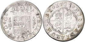 1727. Felipe V. Segovia. F. 2 reales. (Cal. 1407). 5,50 g. MBC/MBC-.