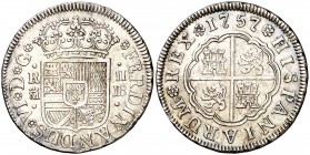 1757. Fernando VI. Madrid. JB. 2 reales. (Cal. 483). 5,62 g. MBC+/MBC.