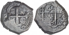 * 1748. Fernando VI. Potosí. q. 4 reales. (Cal. 435). 13,50 g. Doble fecha y dos ensayadores visibles. Pátina oscura. Ex Áureo & Calicó 06/11/2007, nº...