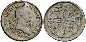 1797. Carlos IV. Segovia. 4 maravedís. (Cal. 1509). 5,55 g. MBC-/MBC.
