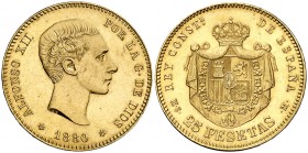 * 1880*1880. Alfonso XII. MSM. 25 pesetas. (Cal. 10). 8,06 g. EBC.