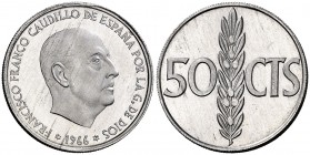 * 1966*1974. Estado Español. 50 céntimos. (Cal. 121). 0,96 g. Proof.