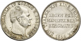 1856. Alemania. Prusia. Federico Guillermo IV. A (Berlín). 1 taler. (Kr. 466). 22,25 g. AG. Bella. EBC.