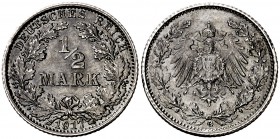 1916. Alemania. D (Munich). 10 pfennig. (Kr. 12). 3,96 g. CU-NI. EBC+.