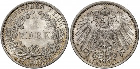 1905. Alemania. A (Berlín). 1 marco. (Kr. 14). 5,54 g. AG. Bella. S/C-.