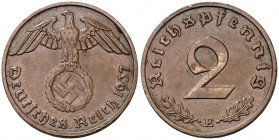 1937. Alemania. E (Muldenhutten). 2 reichspfennig. (Kr. 90). 3,26 g. CU. MBC+.