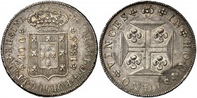 1835. Portugal. María II. 400 reis. (Kr. 403.2). 14,47 g. AG. EBC-.