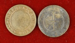 1844 y 1848. República Dominicana. 1/4 de real. Lote de 2 monedas. MBC/MBC+.