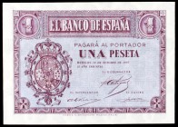 1937. Burgos. 1 peseta. (Ed. D26a). S/C-.