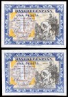 1940. 1 peseta. (Ed. D42). 1 de junio, Hernán Cortés. Pareja correlativa, sin serie. S/C-.