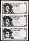 1948. 5 pesetas. (Ed. D56a). 5 de marzo, Elcano. Trio correlativo, serie I. S/C-.