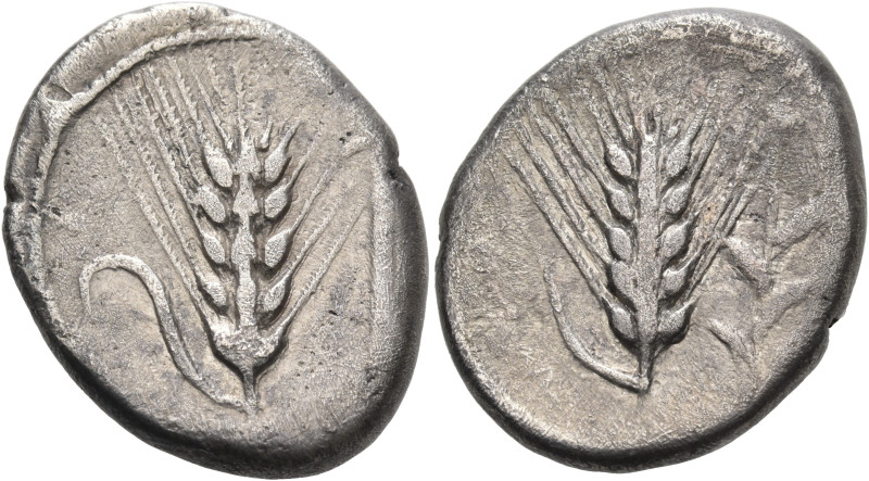 LUCANIA. Metapontum. Circa 440-430 BC. Didrachm or nomos (Silver, 22 mm, 7.44 g,...