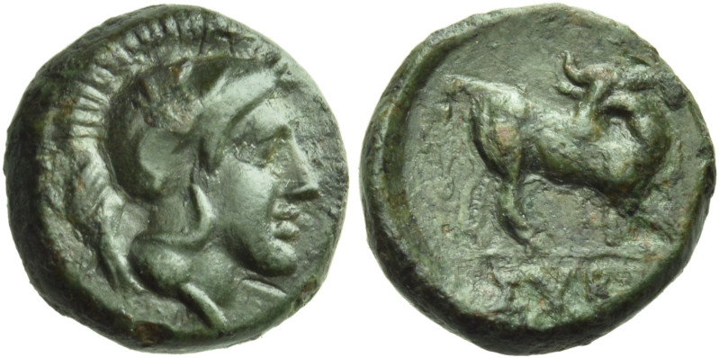 LUCANIA. Sybaris IV. Circa 446-440 BC. Chalkous (Bronze, 11 mm, 1.61 g, 2 h). He...