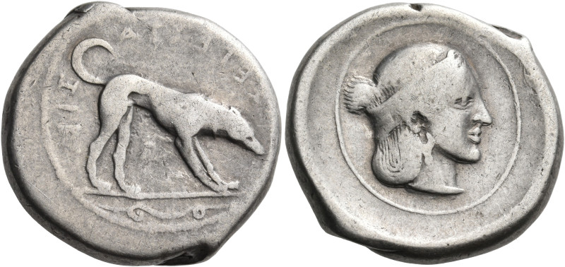 SICILY. Segesta. Circa 475/70-455/50 BC. (Silver, 21.5 mm, 8.66 g, 12 h). ΣΕΓΕΣΤ...