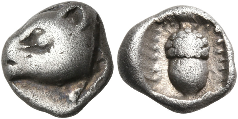 ARKADIA. Mantineia. Circa 490-470 BC. Obol (Silver, 9 mm, 0.99 g, 3 h). Head of ...