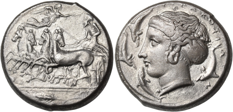 SICILY. Syracuse. Dionysios I, 405-367 BC. Tetradrachm (Silver, 25.5 mm, 17.13 g...