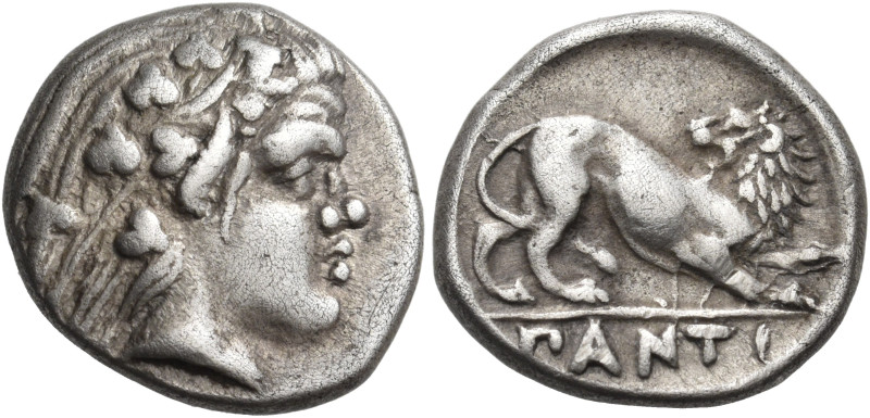 CIMMERIAN BOSPOROS. Pantikapaion. Circa 370-355 BC. Hemidrachm (Silver, 14 mm, 2...