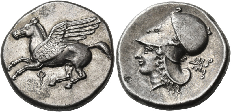 CORINTHIA. Corinth. Circa 400-375 BC. Stater (Silver, 21.5 mm, 8.49 g, 6 h). Ϙ P...