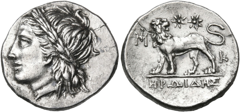 IONIA. Miletos. Circa 225-190 BC. Hemidrachm (Silver, 16.5 mm, 2.41 g, 12 h), st...