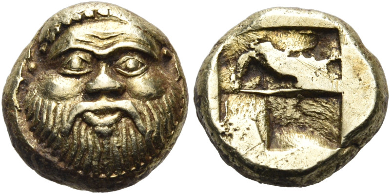 IONIA. Phokaia. Circa 521-478 BC. Hekte (Electrum, 10 mm, 2.56 g). Bald and wrea...