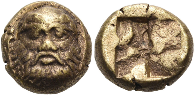 IONIA. Phokaia. Circa 478-387 BC. Hekte (Electrum, 10 mm, 2.54 g). Bearded head ...