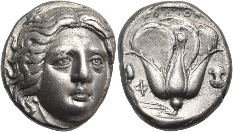 ISLANDS OFF CARIA, Rhodos. Rhodes. Circa 404-385 BC. Tetradrachm (Silver, 24 mm,...
