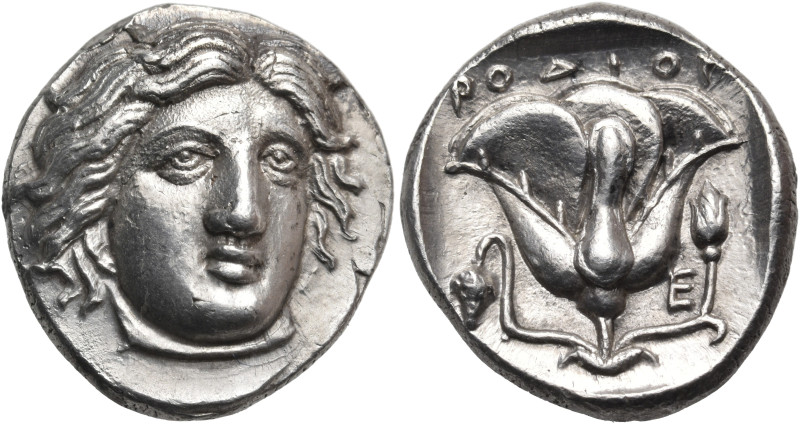 ISLANDS OFF CARIA, Rhodos. Rhodes. Circa 340-316 BC. Didrachm (Silver, 20 mm, 6....