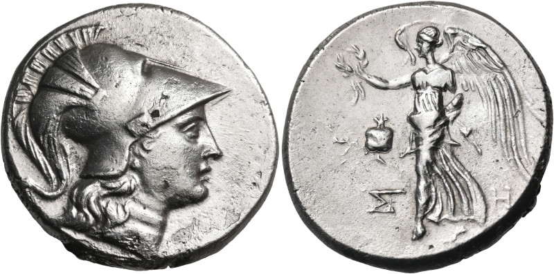 PAMPHYLIA. Side. Circa 205-100 BC. Tetradrachm (Silver, 29 mm, 16.57 g, 1 h), st...