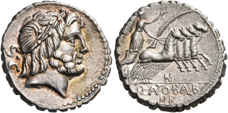 Q. Antonius Balbus, 83-82 BC. Denarius (Silver, 18 mm, 3.94 g, 2 h), Rome. Laure...