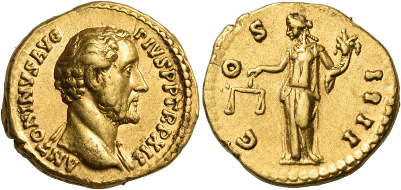 Antoninus Pius, 138-161. Aureus (Gold, 20 mm, 7.26 g, 6 h), Rome, 148-149. ANTON...