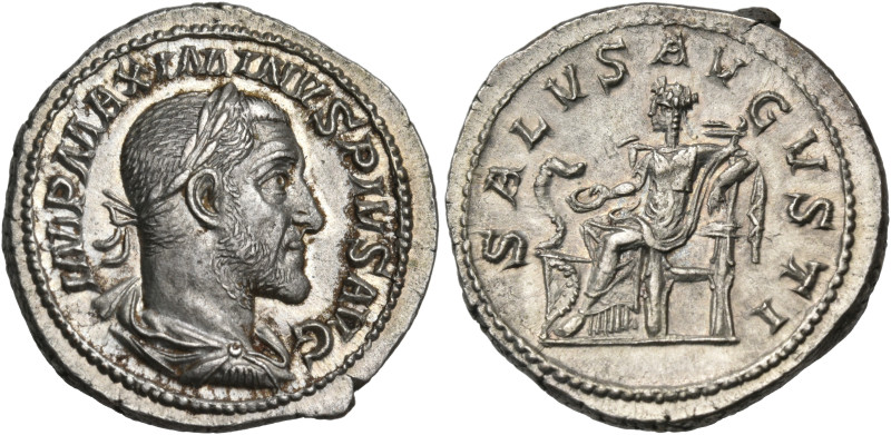 Maximinus I, 235-238. Denarius (Silver, 20 mm, 3.38 g, 6 h), Rome, March 235 - J...