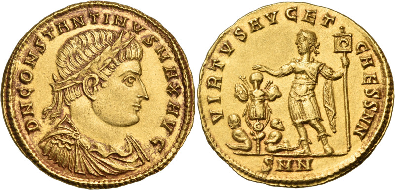 Constantine I, 307/310-337. Multiple of 1 1/2 Solidi (Gold, 24 mm, 6.63 g, 12 h)...