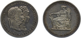 Austria Austro-Hungarian Empire 1879 2 Gulden - Franz Joseph I (Silver Wedding Jubilee) Silver (.900) (275000) 24.7g AU X M5 Her 824