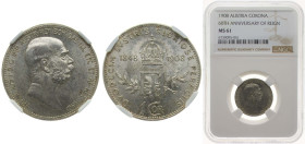 Austria Austro-Hungarian Empire 1908 1 Corona - Franz Joseph I (Reign) Silver (.835) Vienna Mint (4784992) 5g NGC MS 61 KM 2808