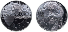 Austria Second Republic 1997 25 Euro (Gustav Klimt) 25 Euro (Gustav Klimt) 24g PF KM M14