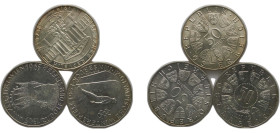 Austria Second Republic 1964-1968 50 Schilling (3 Lots) Silver Vienna Mint UNC