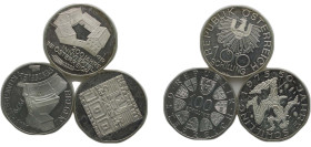 Austria Second Republic 1975-1979 100 Schilling (3 Lots) Silver Vienna Mint PF