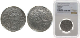 Bohemia Kingdom 1310-1346 1 Gross - Johan I von Luxemburg Silver (.875) Kuttenberg Mint 3.75g NGC AU Cleaned Don 817