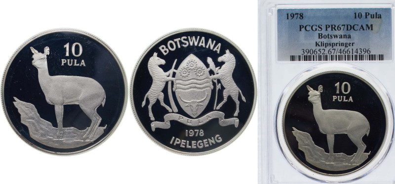 Botswana Republic 1978 10 Pula (Klipspringer) Silver (.925) Royal Mint (3989) 35...