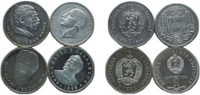 Bulgaria 1970-1980 Leva (4 Lots 100Leva of Boris III 1937 and 3 Pieces of 5 Leva) Silver AU