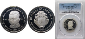 Costa Rica Second Costa Rican Republic 1981 300 Colones (Founding of Alajuela) Silver (.925) Sherritt Mint (10000) 10.97g PCGS PR 68 KM 223